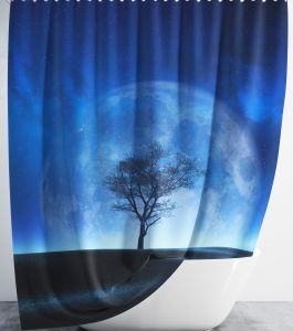 Banyo Perdesi 1x180x200 Tek Kanat Duş Perdesi Halka Hediyeli Duşakabin Perdesi Supermoon