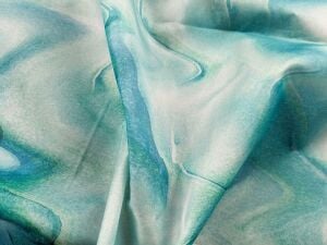 Banyo Perdesi 1x180x200 Tek Kanat Duş Perdesi Halka Hediyeli Duşakabin Perdesi Green Marble