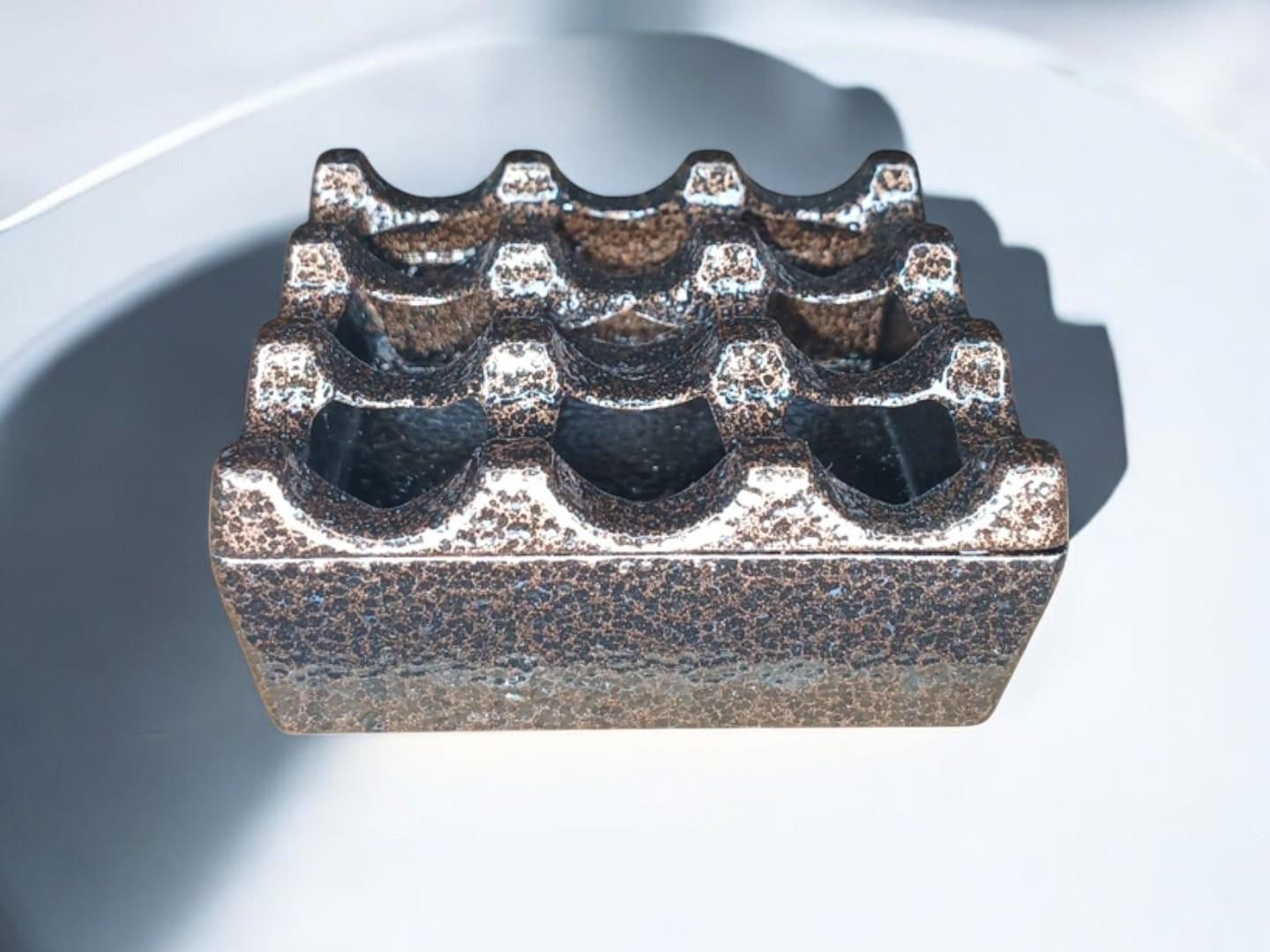 Zethome Kare Küllük Cafe Bronz Krom Kafe Kül Tablası