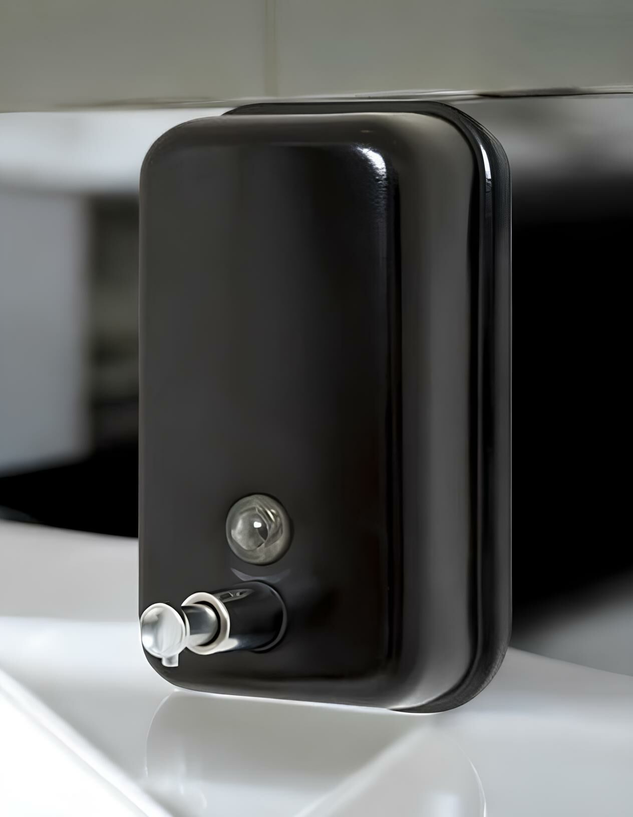 Zethome Paslanmaz Duvara Monte Sıvı Sabunluk Otel Restoran Tipi Banyo 500ml Siyah