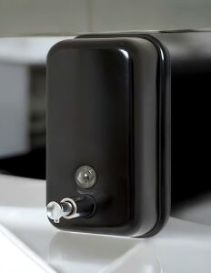 Zethome Paslanmaz Duvara Monte Sıvı Sabunluk Otel Restoran Tipi Banyo 500ml Siyah