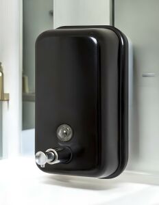 Zethome Paslanmaz Duvara Monte Sıvı Sabunluk Otel Restoran Tipi Banyo 500ml Siyah