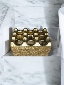 Zethome Kare Küllük Cafe Dore Altın Sarısı Krom Kafe Kül Tablası