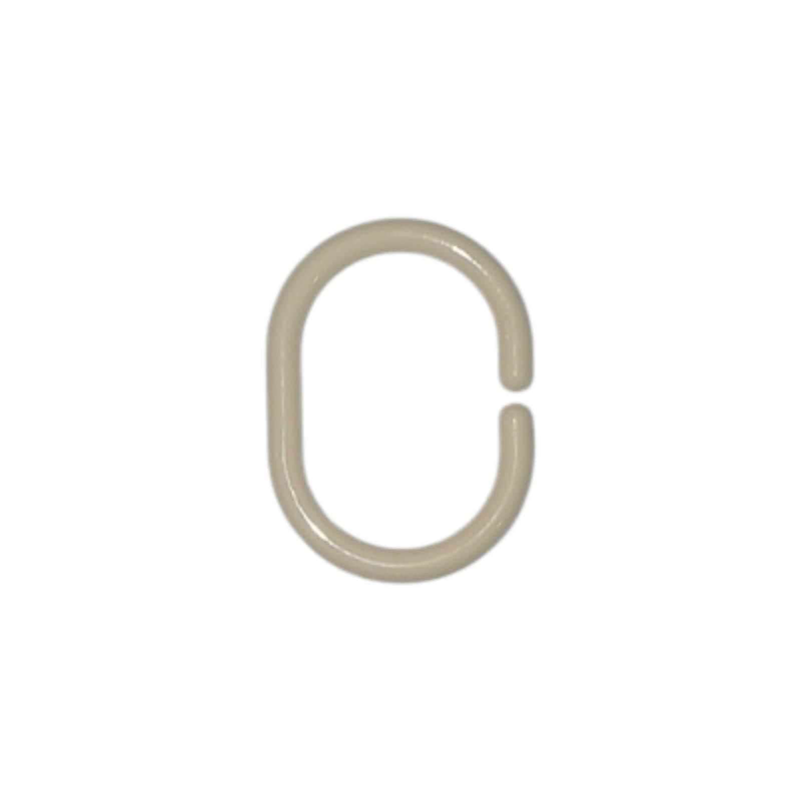 Banyo Duş Perde Halkası Kancası 20 Adet Perde Askısı Krem