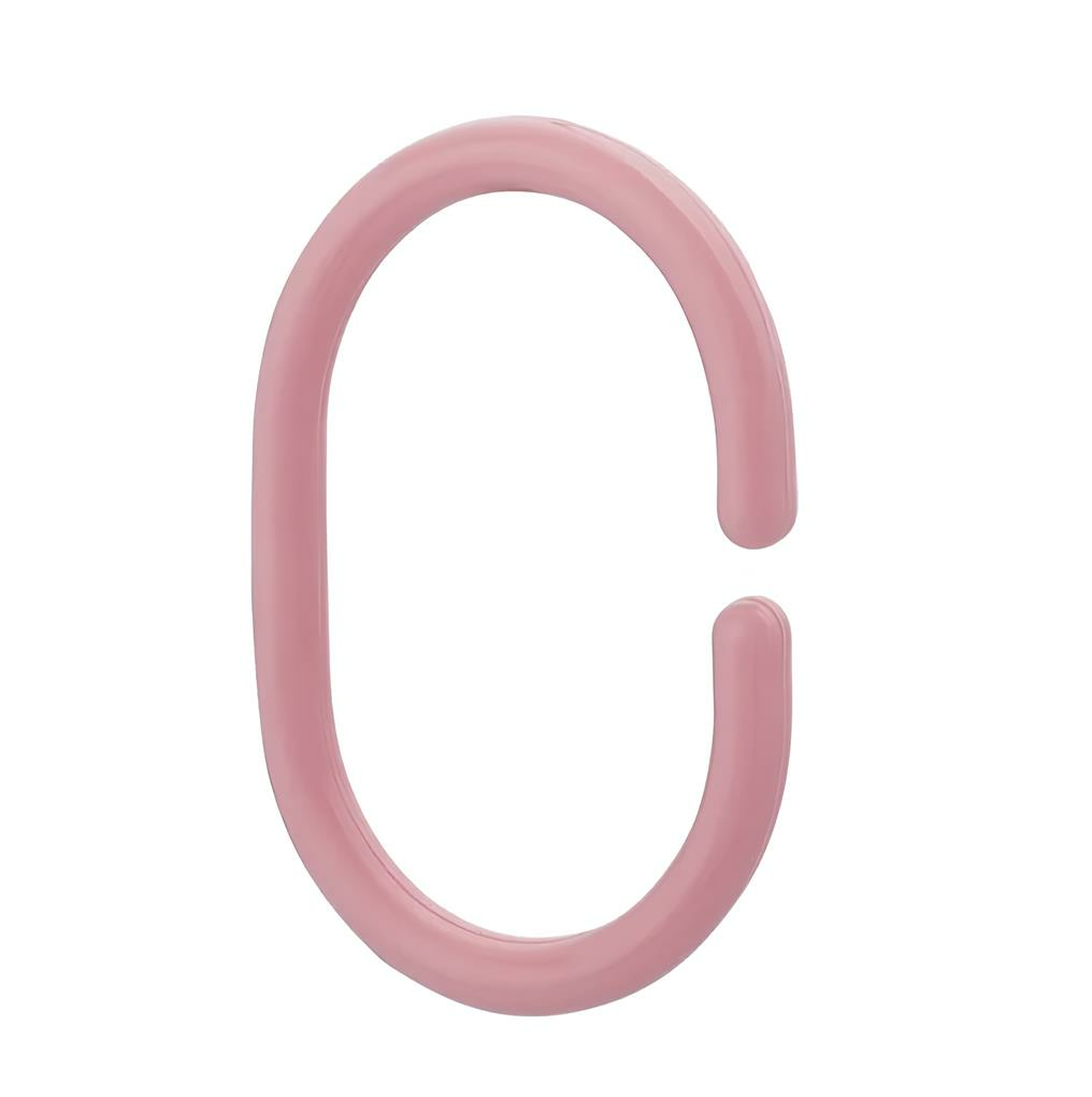 Banyo Duş Perde Halkası Kancası 20 Adet Perde Askısı Pembe