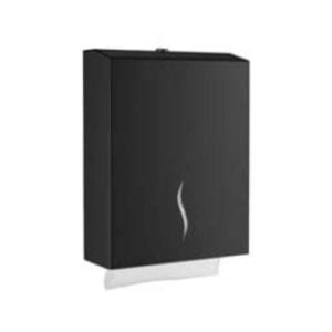 Paslanmaz Kağıt Havlu Dispanseri 200'lü Banyo Mutfak Otel Restorant Z Katlama Havluluk Z Kağıtlık Siyah