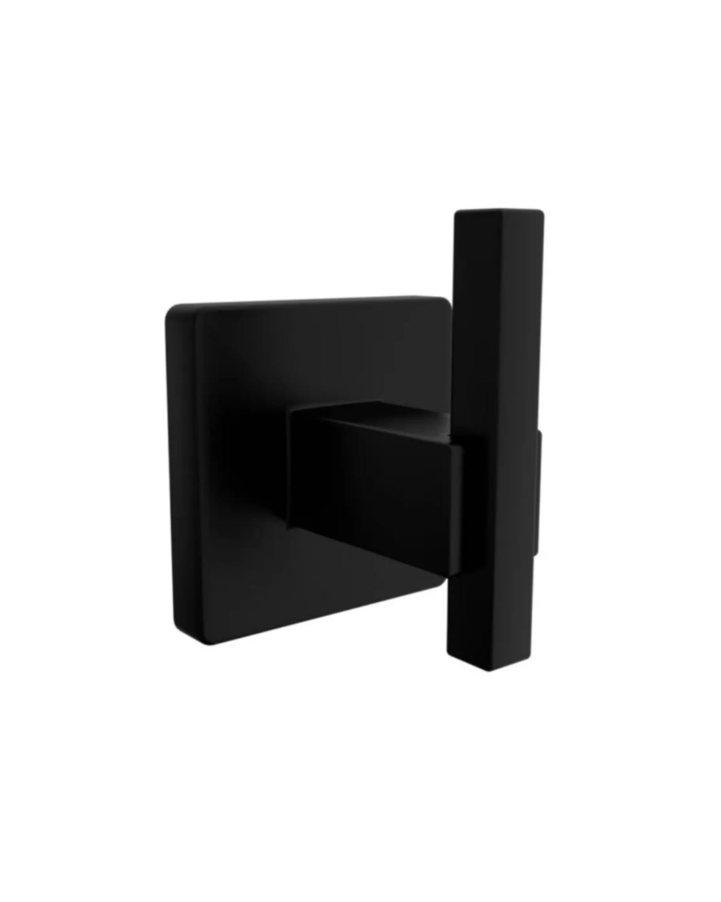 Dark Serisi Siyah Paslanmaz Duvara Monte Banyo Tekli Bornoz Askılığı