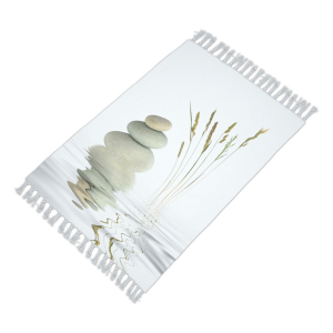 Banyo Paspas Ve Tek Kanat Duş Perdesi 1x120x200 Set Banyo Halısı Stone And Reed