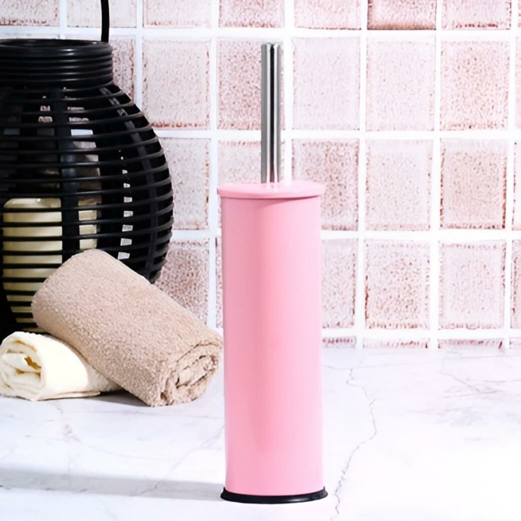 Zethome Paslanmaz Tuvalet Fırçası Banyo Fırçası Pembe