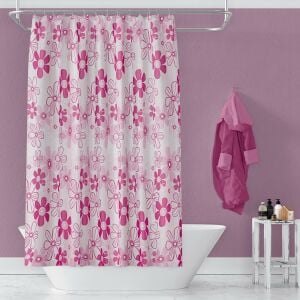 Banyo Perdesi 2x100x200 Çift Kanat Duş Perdesi Halka Hediyeli Duşakabin Perdesi 2224