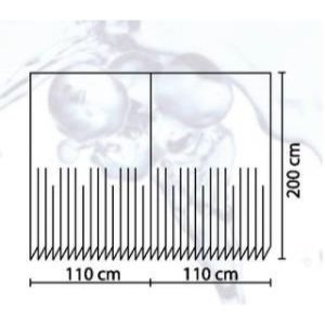 Banyo Perdesi 2x110x200 Çift Kanat Duş Perdesi Halka Hediyeli 7085