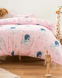 Kurdeleli Kız Çift Taraflı Çocuk Nevresim Takımı 160x220 cm