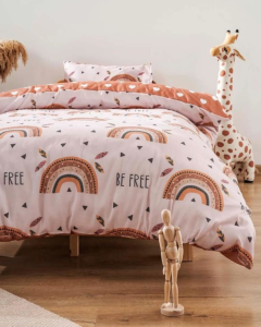 Be Free Gökkuşağı Çift Taraflı Çocuk Nevresim Takımı 160x220 cm