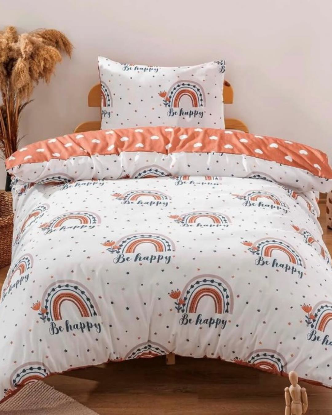 Be Happy Çift Taraflı Çocuk Nevresim Takımı 160x220 cm