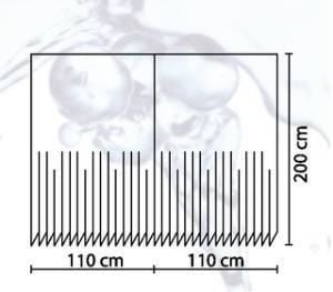 Banyo Perdesi 2x110x200 Çift Kanat Duş Perdesi Halka Hediyeli Duşakabin Perdesi 2558