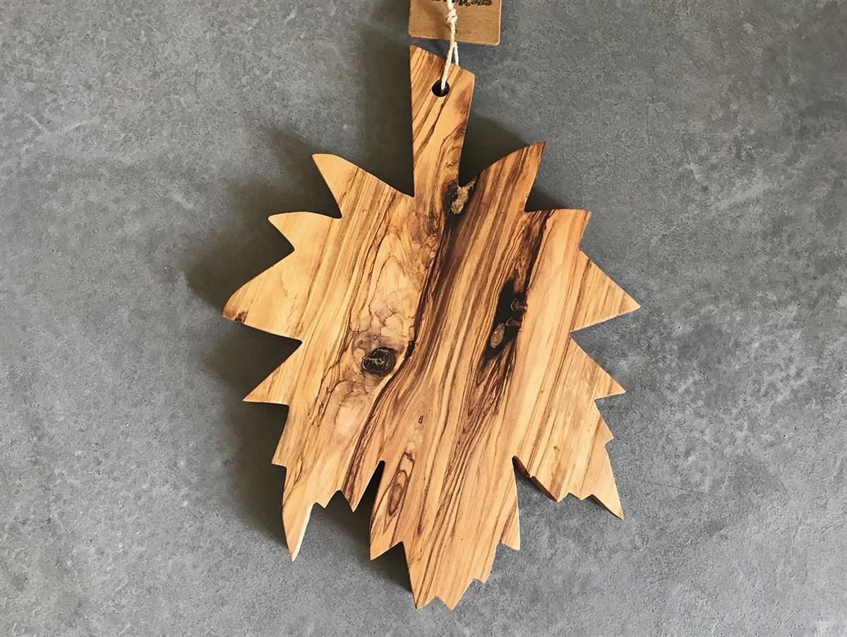 Zethome Zeytin Ağacı Ahşap Çınar Yaprağı Sunum Tahtası