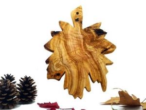 Zethome Zeytin Ağacı Ahşap Çınar Yaprağı Sunum Tahtası