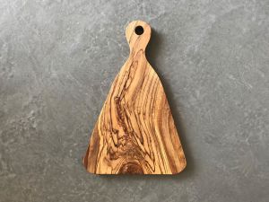 Zethome Zeytin Ağacı Ahşap Üçgen Saplı Sunum Tahtası