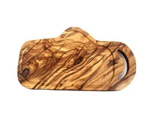 Zethome Zeytin Ağacı Ahşap Doğal Formlu Oluklu, Oluklu Steak Tahtası