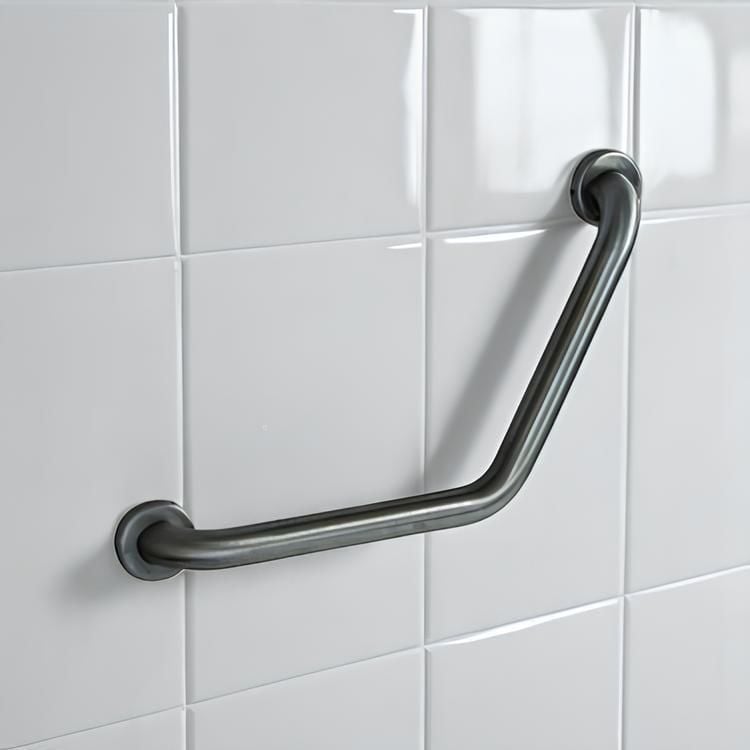 Yaşlı Ve Bedensel Engelli Açılı Tutunma Barı,Küvet Tutamağı Paslanmaz Banyo Tutamağı 40cm Siyah