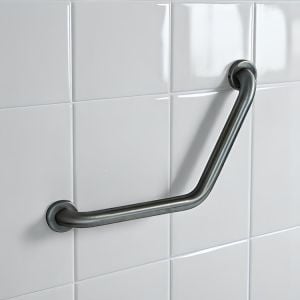 Yaşlı Ve Bedensel Engelli Açılı Tutunma Barı,Küvet Tutamağı Paslanmaz Banyo Tutamağı 40cm Siyah