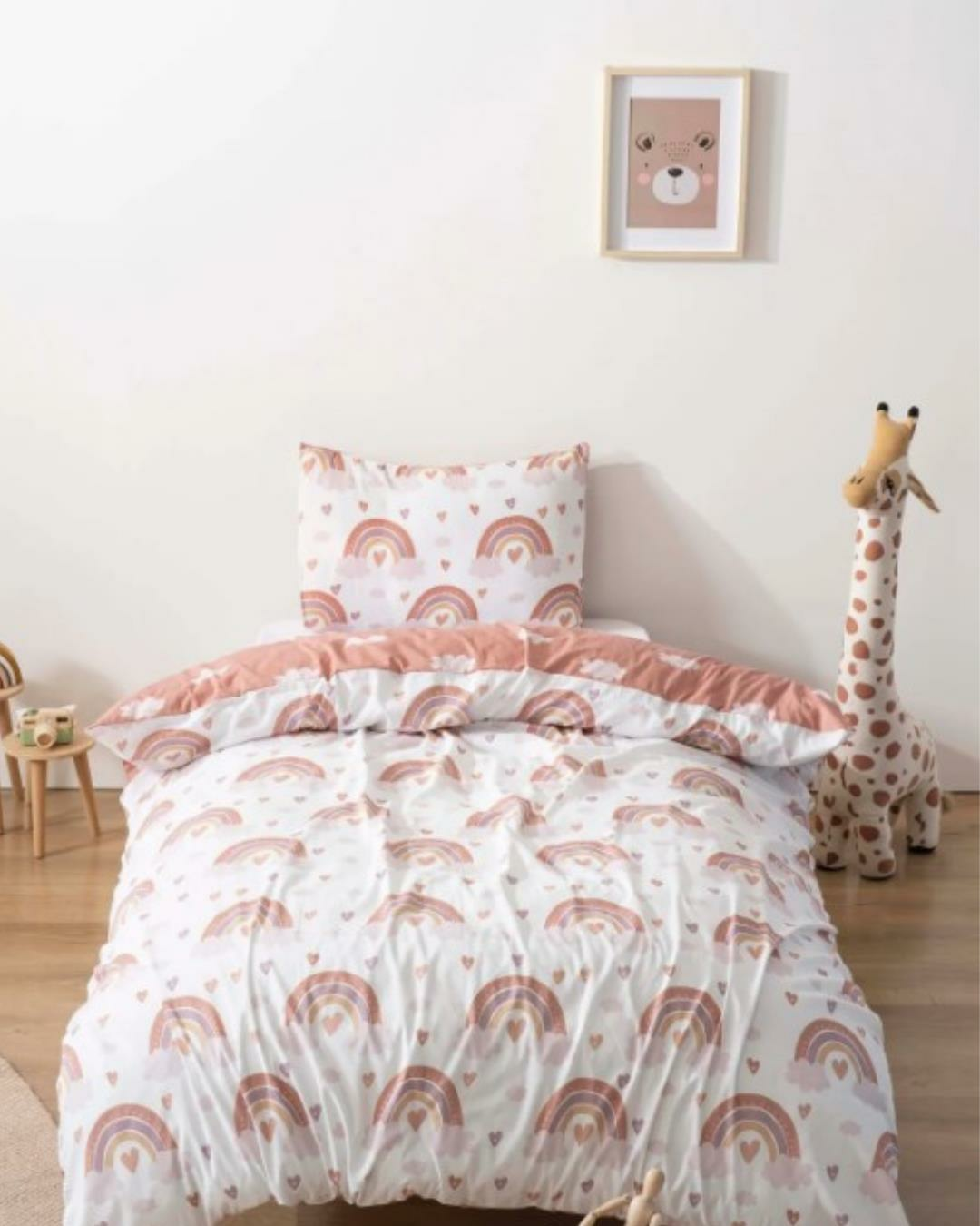 Bohem Pastel Çift Taraflı Çocuk Nevresim Takımı 160x220 cm