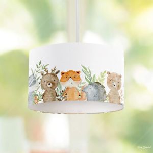 Genç Çocuk ve Bebek Odası Sulu Boya Hayvanlar Çocuk Sarkıt Avize