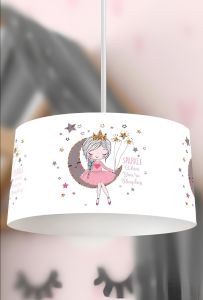 Zethome Ay Kız Avize ve Çift Taraflı Çocuk Nevresim Takımı 160x220 cm Beyaz Set