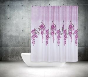 Banyo Perdesi 1x120x200 Tek Kanat Duş Perdesi Halka Hediyeli 7359