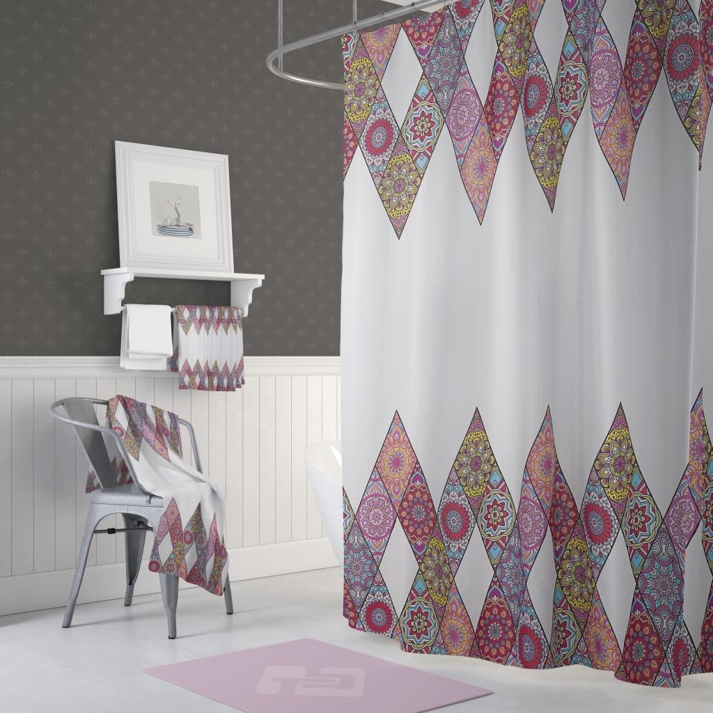 Banyo Perdesi 1x180x200 Tek Kanat Duş Perdesi Halka Hediyeli Duşakabin Perdesi 10149