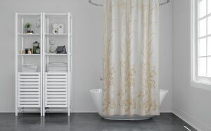 Banyo Perdesi 1x100x200 Tek Kanat Duş Perdesi Halka Hediyeli Duşakabin Perdesi 6932