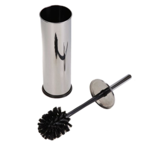 Zethome Paslanmaz Çemberli Çöp Kovası Krom 3 LT Ve Tuvalet Fırça Set