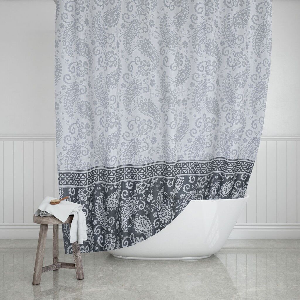 Banyo Perdesi 2x110x200 Çift Kanat Duş Perdesi Halka Hediyeli Duşakabin Perdesi  2102