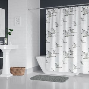 Banyo Perdesi 1x120x200 Tek Kanat Duş Perdesi Halka Hediyeli Duşakabin Perdesi 6771