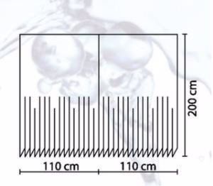 Banyo Perdesi 2x110x200 Çift Kanat Duş Perdesi Halka Hediyeli Duşakabin Perdesi 5026 Beyaz