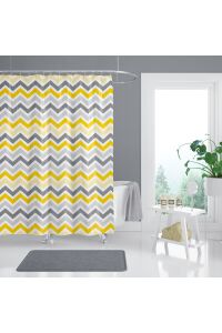 Banyo Duş Perdesi 4597 120x200 Perde Borusu Askı Aparatı 90x130 Hediyeli