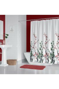 Banyo Duş Perdesi 7766 120x200 Perde Borusu Askı Aparatı 90x130 Hediyeli