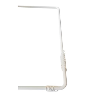 Banyo Perde Borusu Köşe Boru 90x3 Beyaz Duş Perde Borusu Perde Askısı Duş Borusu Metal