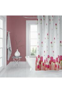Banyo Duş Perdesi 7017 120x200 Perde Borusu Askı Aparatı 90x130 Hediyeli