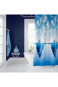 Banyo Duş Perdesi 5322 120x200 Perde Borusu Askı Aparatı 90x130 Hediyeli