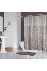 Banyo Duş Perdesi 4247 120x200 Perde Borusu Askı Aparatı 90x130 Hediyeli