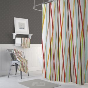 Banyo Perdesi 2x120x200 Tek Kanat Duş Perdesi Halka Hediyeli Duşakabin Perdesi 6710