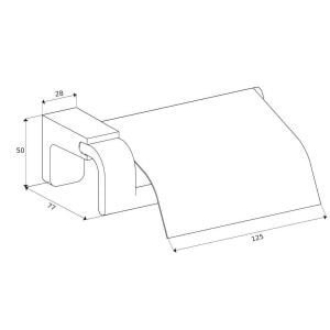 F1 Serisi Siyah Paslanmaz Duvara Monte Kapaklı Kağıtlık