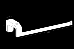 F1 Serisi Siyah Banyo Paslanmaz Duvara Monte Kağıtlık