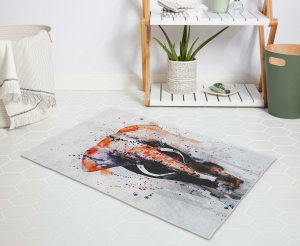 Banyo Halısı Dijital Baskılı Banyo Paspası 50x80 Polyester Kaymaz Tabanlı Duş Paspası Elephant