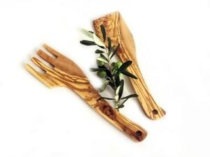 Zethome Zeytin Ağacı Ahşap 2 Parça Servis Seti