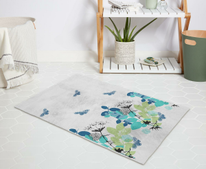 Banyo Halısı Dijital Baskılı Banyo Paspası 50x80 Polyester Kaymaz Tabanlı Duş Paspası Spring