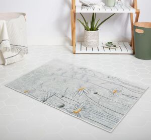 Banyo Halısı Dijital Baskılı Banyo Paspası 50x80 Polyester Kaymaz Tabanlı Duş Paspası 8441