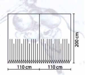 Banyo Perdesi 2x110x200 Çift Kanat Duş Perdesi Halka Hediyeli Duşakabin Perdesi 4954 Pembe