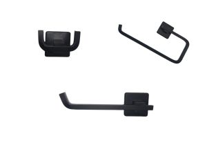 Dark Siyah Paslanmaz Duvara Monte ProTuvalet Kağıtlığı,Solo Havluluk,Askılı Set